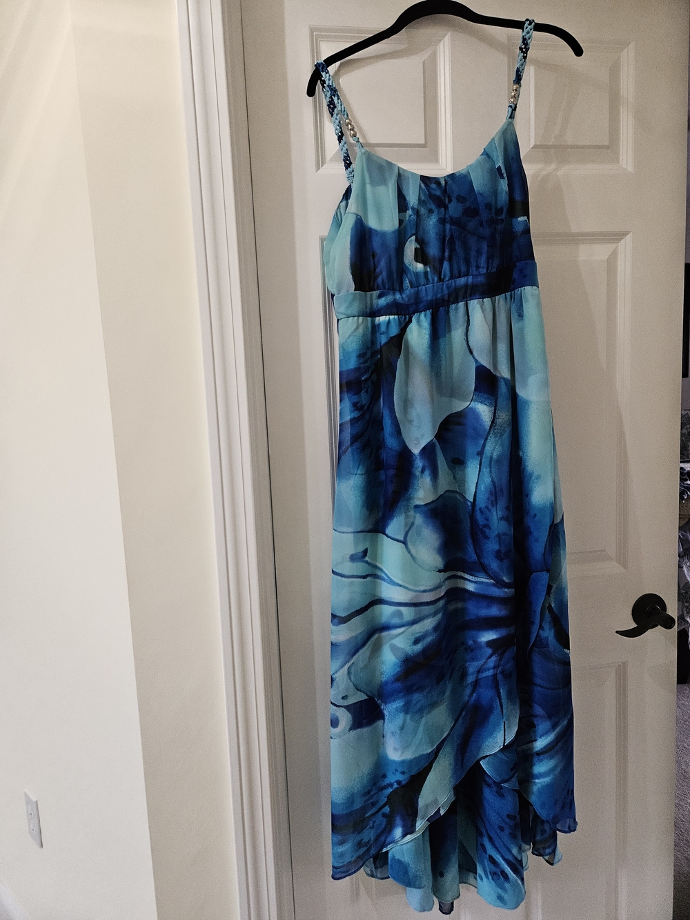 White House Black Market Blue Multi Floral Maxi Dress
